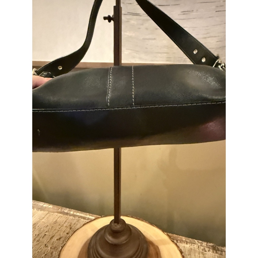 Coach Y2K Black Leather Hamptons Soho Demi Baguette Shoulder Bag Vintage # 7461 - Picture 7 of 12